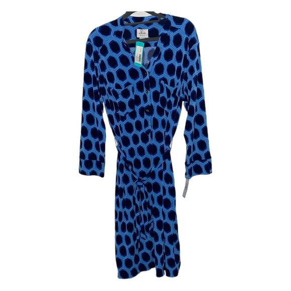 Donna Morgan Women's Long Sleeve Collared Matte Jersey Dress - Picture 5 of 10